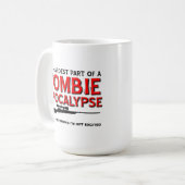 Tasse drôle excitée pour l'Apocalypse de Zombie (Devant gauche)