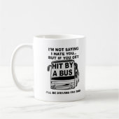Tasse Drôle Frappé par un Bus (Gauche)
