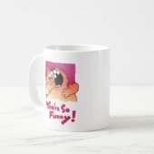 Tasse drôle hilare de chat de bande dessinée du (Devant gauche)