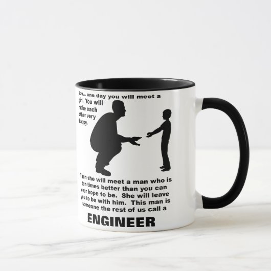 Tasse Drôle Ingénieur Conseils Paternels (Droite)