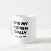 Tasse Drôle J'aime Mes Enfants (Devant gauche)