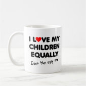 Tasse Drôle J'aime Mes Enfants (Gauche)