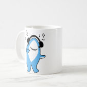 Tasse drôle mignonne de requin de danse de requin (Devant gauche)