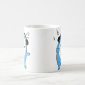 Tasse drôle mignonne de requin de danse de requin (Centre)