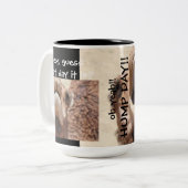 Tasse drôle, noir et Tan de JOURNÉE EN MILIEU DE (Devant gauche)