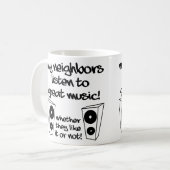 Tasse Drôle ou Tasse de Voyage pour Écouter de la (Devant gauche)