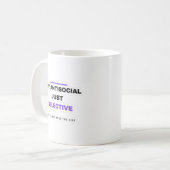 Tasse drôle pas asociale juste sélective (Devant gauche)