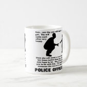 Tasse drôle paternelle de police de police de (Devant droit)
