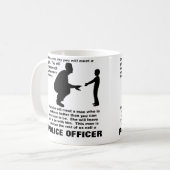 Tasse drôle paternelle de police de police de (Devant gauche)
