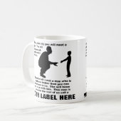 Tasse Drôle Personnalisable de Conseils Paternels (Devant gauche)