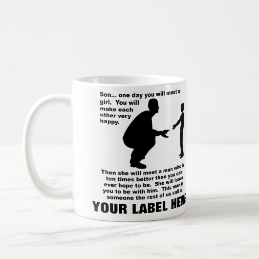 Tasse Drôle Personnalisable de Conseils Paternels (Gauche)