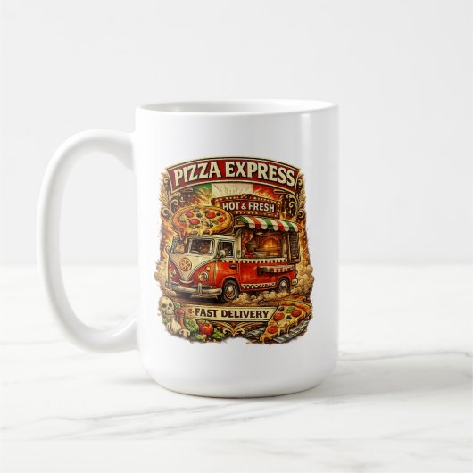 Tasse Drôle Pizza Time – Mug Café Mignon pour les (Gauche)