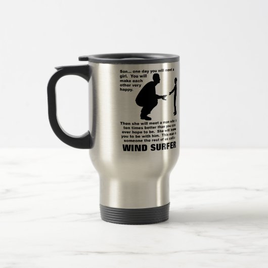 Tasse Drôle Planche à Voile Conseils Paternels (Gauche)