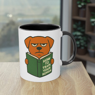 Tasse drôle pour amateur de livres et de chiens - 