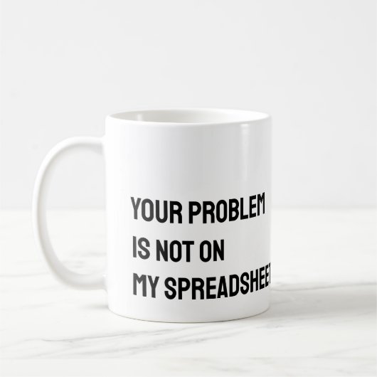 Tasse drôle pour comptable de tableur (Gauche)