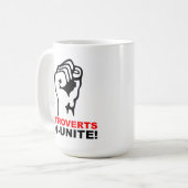 Tasse drôle pour introvertis non-unis (Devant gauche)