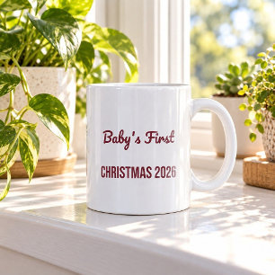 Tasse drôle pour le premier Noël de bébé 2026