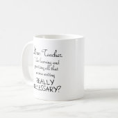 Tasse Drôle pour Pratiquer la Cursive (Devant gauche)