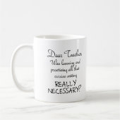 Tasse Drôle pour Pratiquer la Cursive (Gauche)