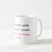 Tasse drôle pour sœur (Devant droit)
