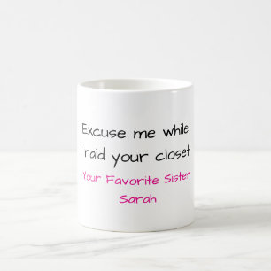 Tasse drôle pour sœur