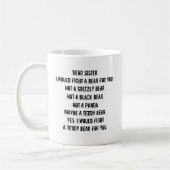 Tasse drôle pour sœurs (Gauche)