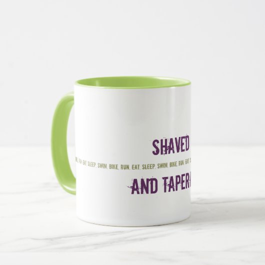 Tasse drôle pour Triathlete - rasé et conique (Devant gauche)