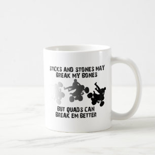 Tasse drôle quad VTT Bâtons Et Pierres