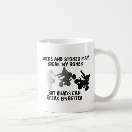 Tasse drôle quad VTT Bâtons Et Pierres (Droite)