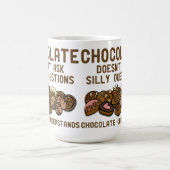 Tasse drôle que le chocolat comprend (Centre)