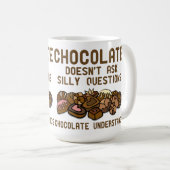 Tasse drôle que le chocolat comprend (Devant droit)