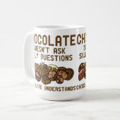 Tasse drôle que le chocolat comprend (Devant gauche)