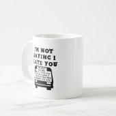 Tasse Drôle Renversé par un Bus (Devant gauche)