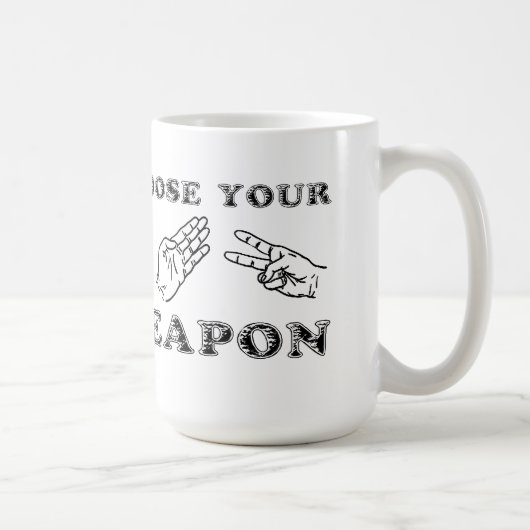 Tasse drôle Rock Paper Scissors Humour (Droite)