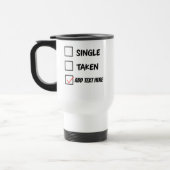 Tasse drôle sur le statut de relation - Célibatair (Gauche)