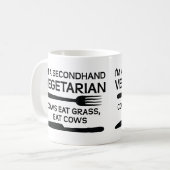 Tasse drôle végétarienne d'occasion (Devant gauche)