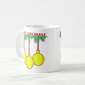 Tasse du base-ball de Fastpitch de Noël (Devant gauche)