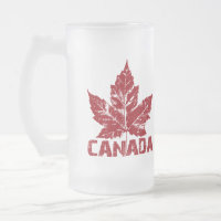 Tasse du Canada en verre de bière de souvenir de