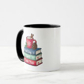 Tasse du Club de Lecture Esprit des Fêtes | NOIR (Devant gauche)