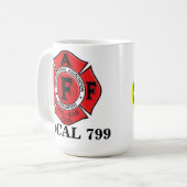 Tasse du corps de sapeurs-pompiers IAFF Local-799 (Devant gauche)