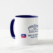 Tasse du drapeau d'aquarelle de la rivalité de foo (Devant gauche)