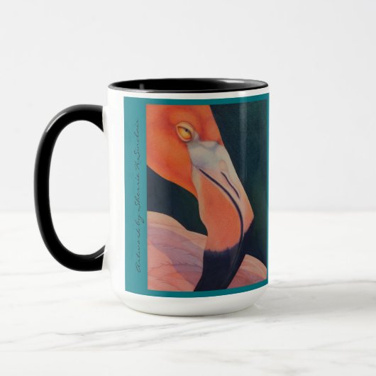 tasse du Flamant rose 15oz (Gauche)