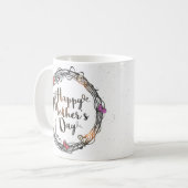 Tasse du jour de mère avec le message fait sur (Devant gauche)