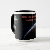 Tasse du logo 15oz de l'espace de GSO (Devant gauche)