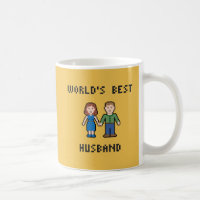 Tasse du mari du monde de pixel la meilleure