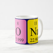Tasse du nom de table périodique Yona (Devant droit)