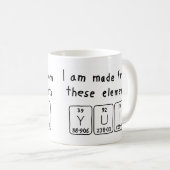 Tasse du nom de table périodique Yui (Devant droit)