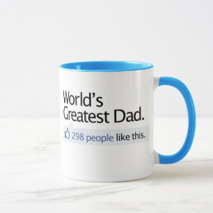 Tasse du papa du monde de Facebook la plus grande