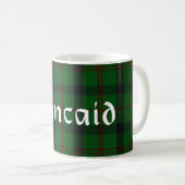 Tasse du plaid de tartan de clan de Kincaid (Devant droit)