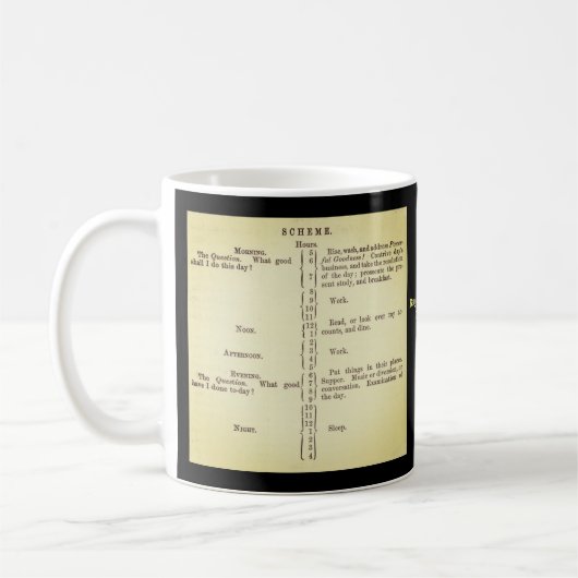 Tasse du programme de Benjamin Franklin (Gauche)